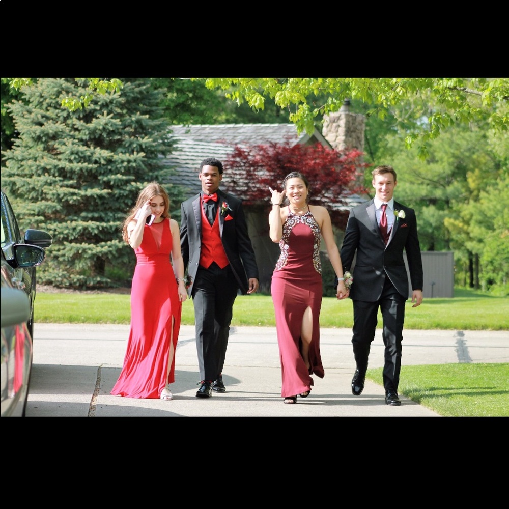 Maroon Prom Dress - Picture 2 of 4